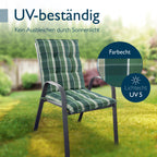 Beautissu Premium Niedriglehner Auflage Gartenstuhl 100x50cm Sun-NL