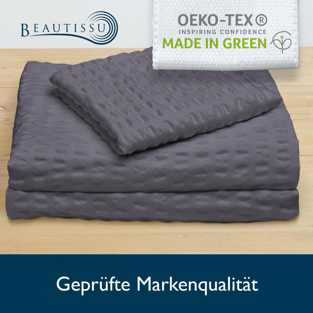 Beautissu Seersucker Bettwäsche Meline