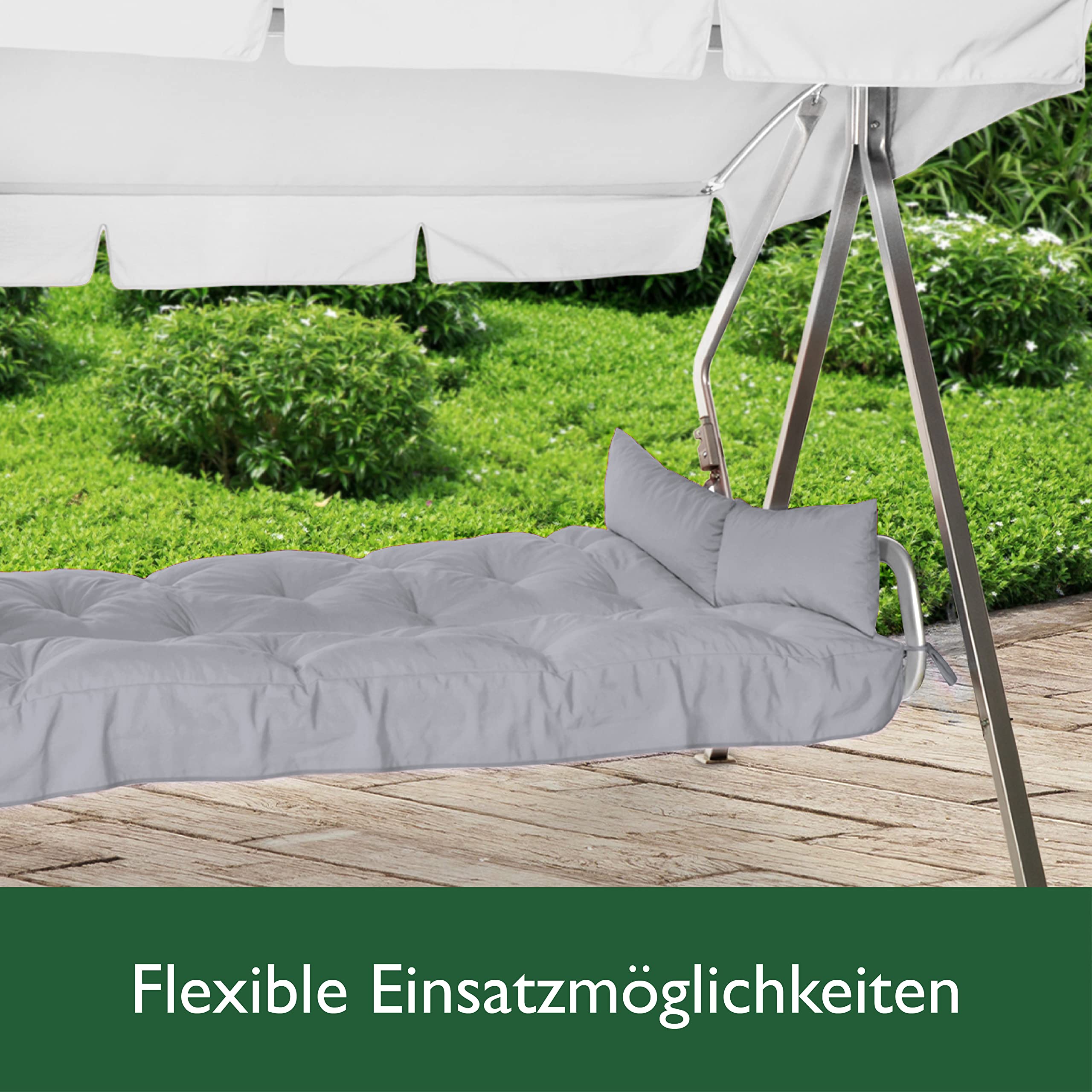 Beautissu Sitzkissen für Hollywoodschaukel 180x50x8cm Flair HS