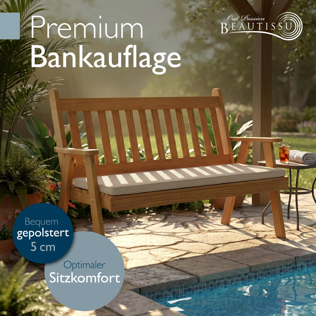 Beautissu Bankauflage 100% Wasserdicht – in div. Farben & Größen – QD-BK
