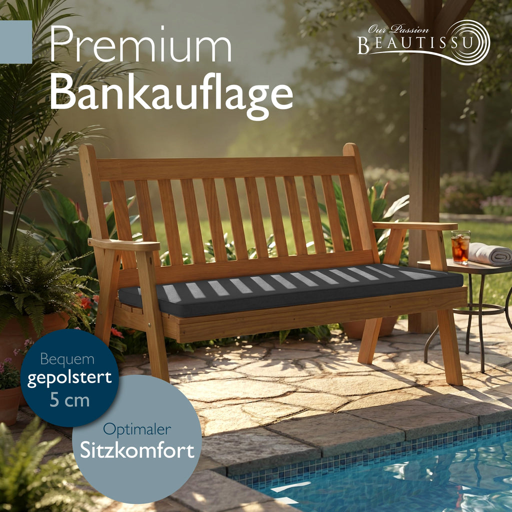 Beautissu Bankauflage 100% Wasserdicht – in div. Farben & Größen – QD-BK