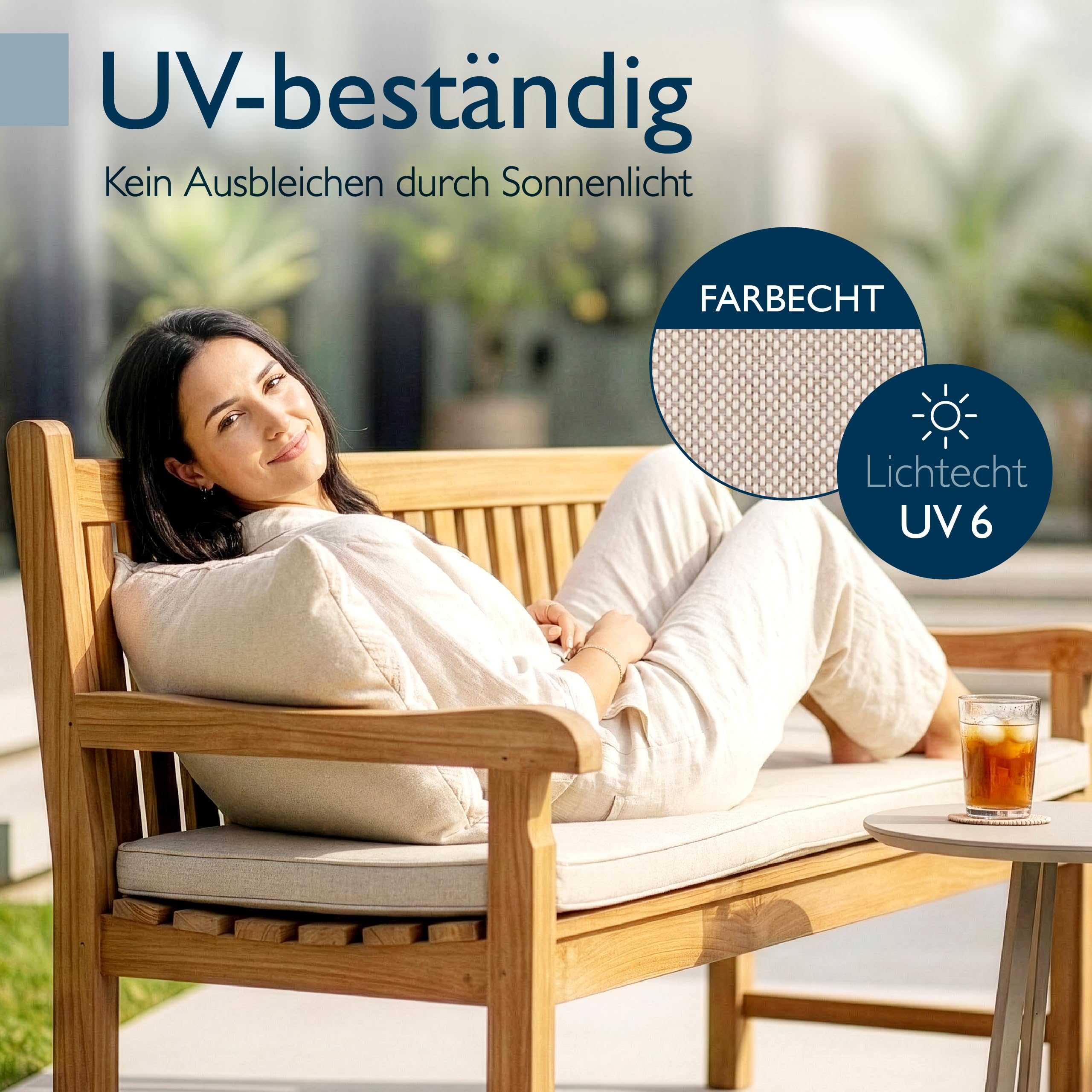 Beautissu Bankauflage 100% Wasserdicht – in div. Farben & Größen – QD-BK