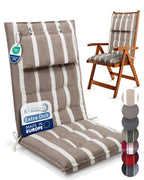 Beautissu 6er Set Premium Hochlehner Auflage Kopfpolster 120x50cm Sun-HL