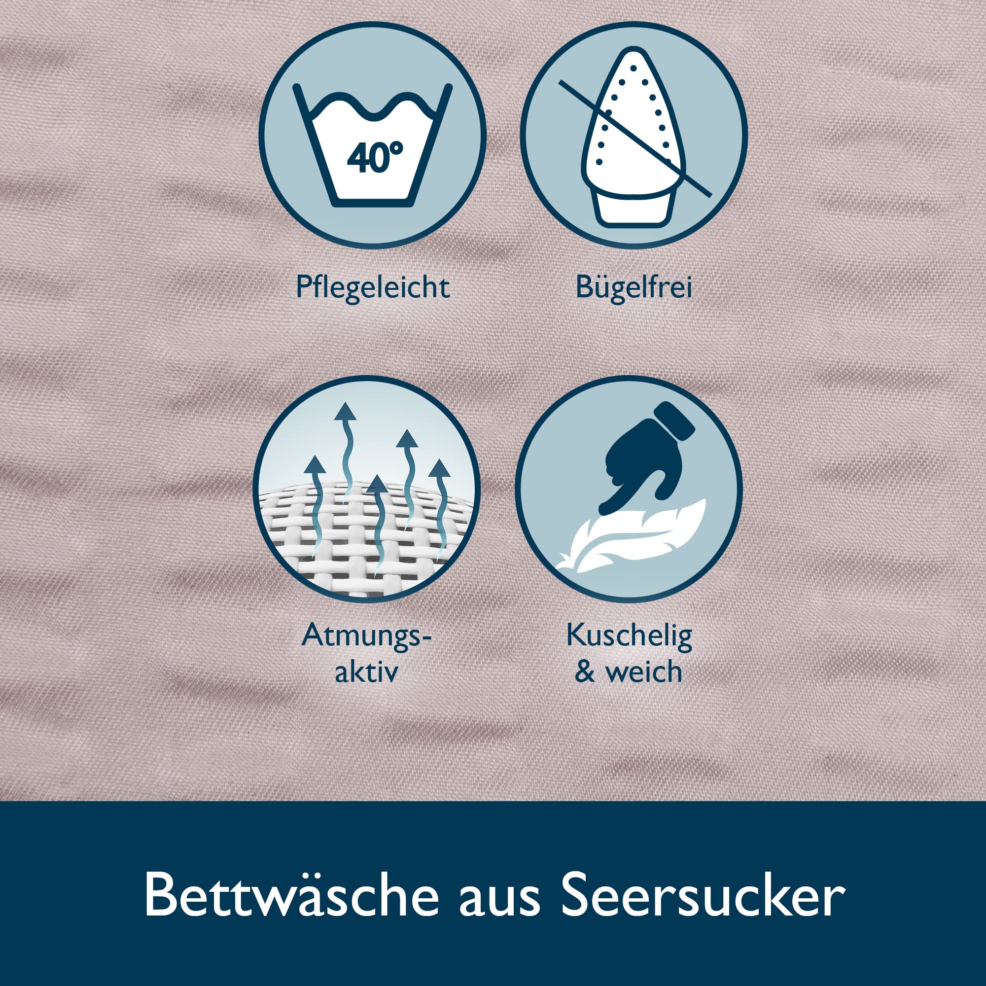 Beautissu Seersucker Bettwäsche Meline
