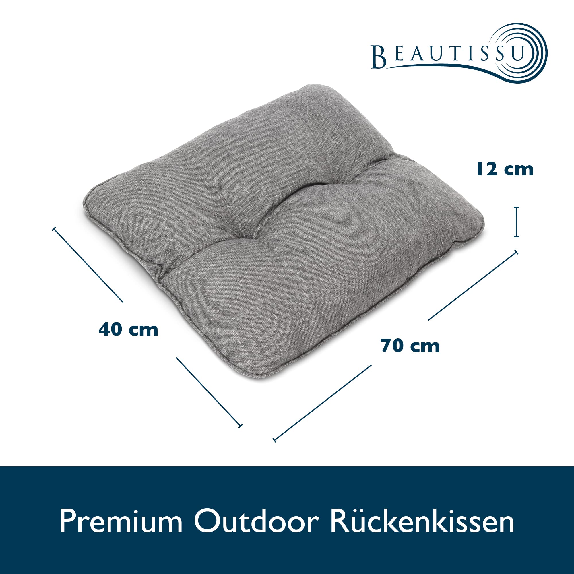 Beautissu Outdoor Loungekissen 60x60cm BeauFlair