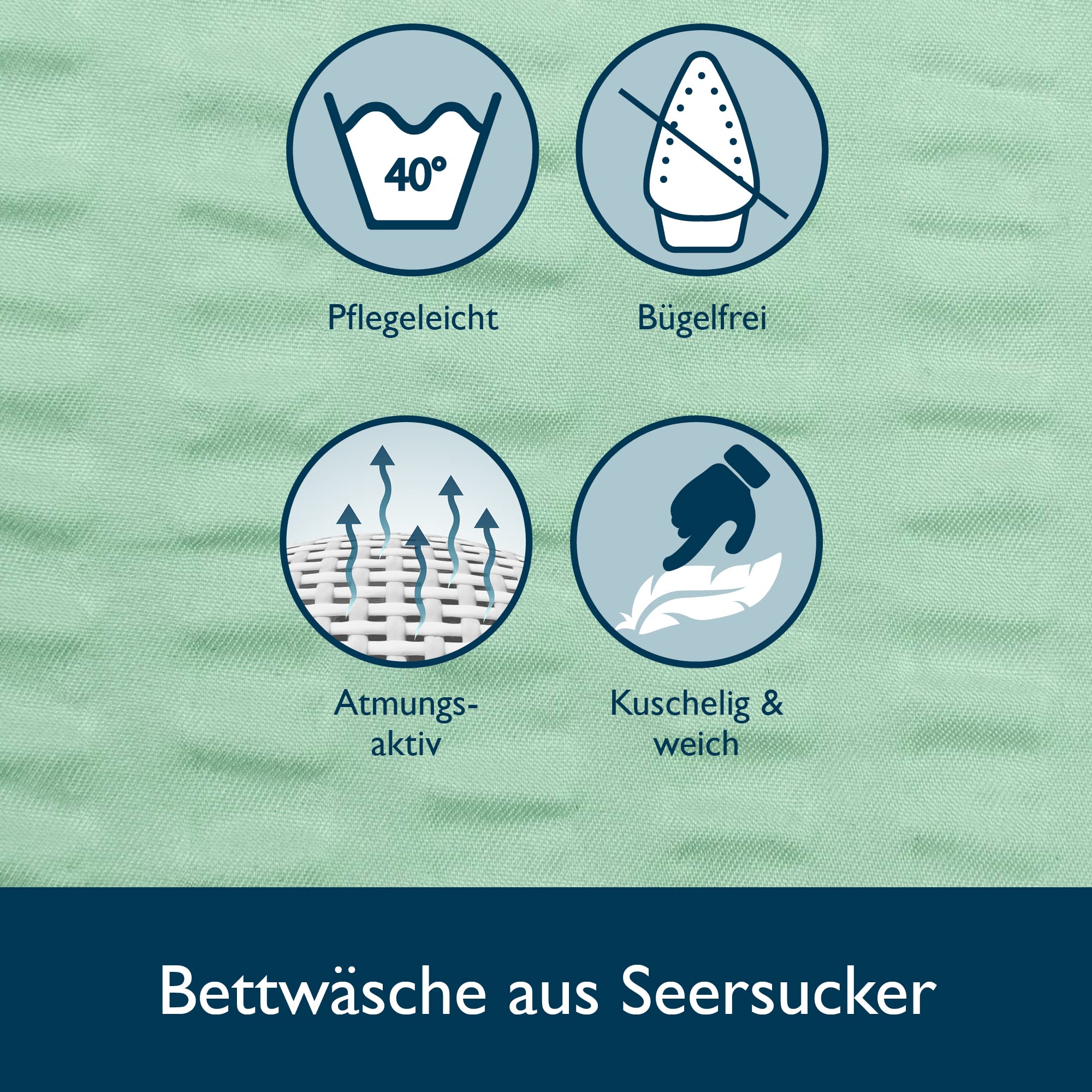 Beautissu Seersucker Bettwäsche Meline