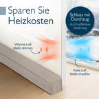 Beautissu Zugluftstopper für Türen & Fenster in div. Farben & Größen – Marin