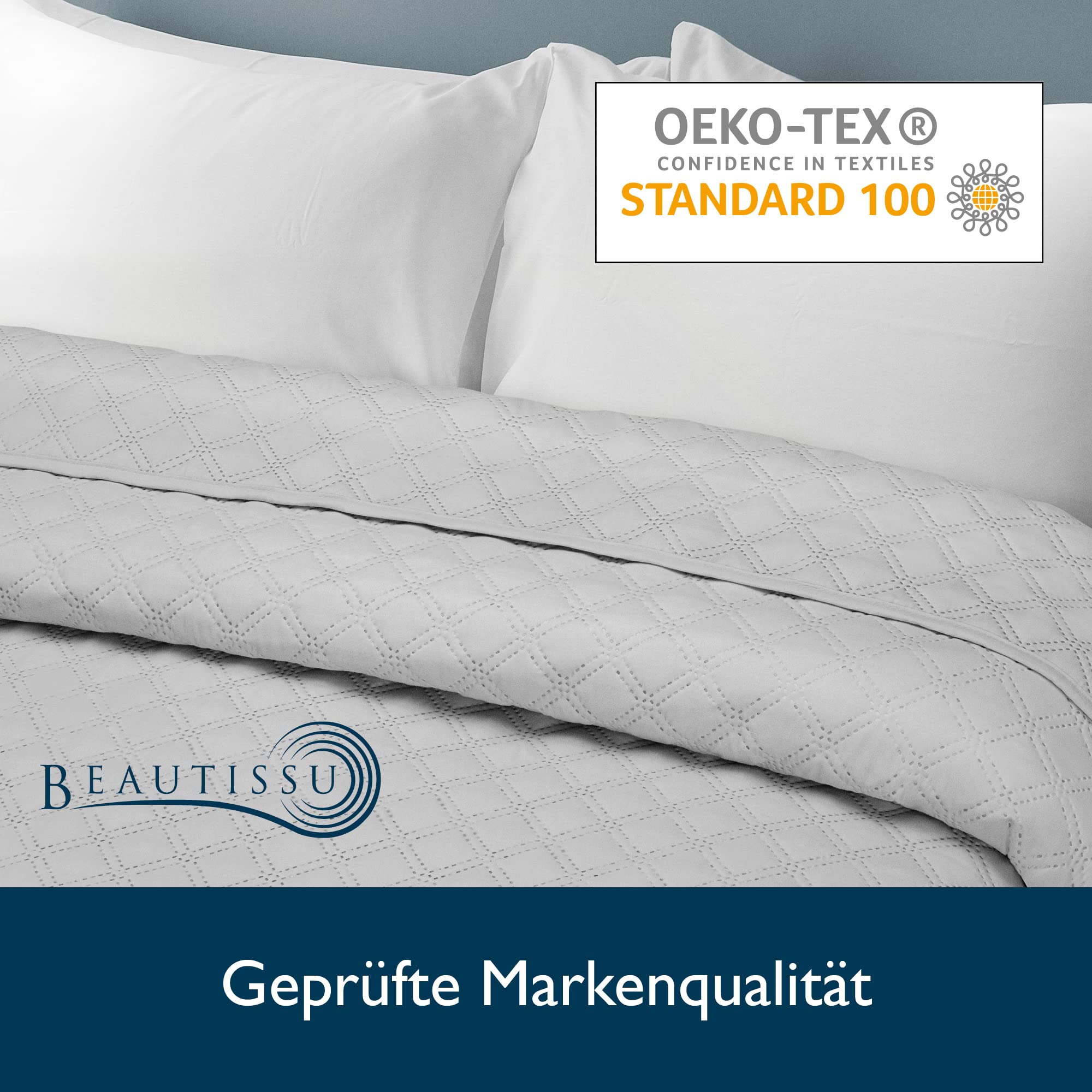 Beautissu Tagesdecke in Steppoptik Olivia