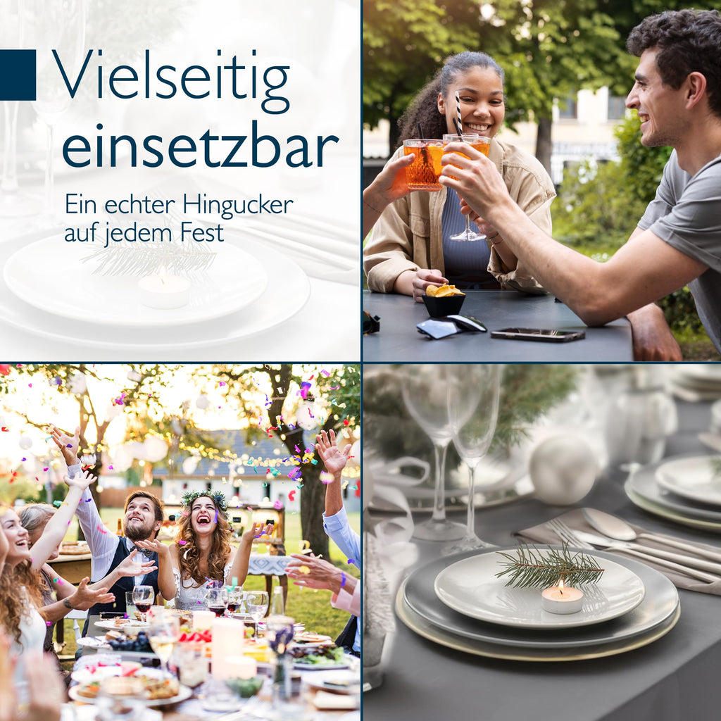 Beautissu Premium Biertischhussen Set – in div. Farben & Größen – Premium M