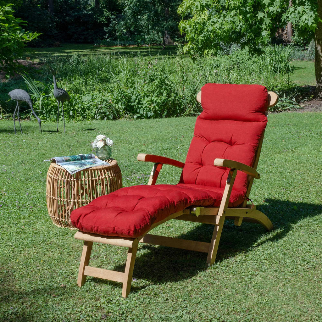 Beautissu Bequeme Liegenauflage Deckchair & Sonnenliegen 200x50cm Flair DC