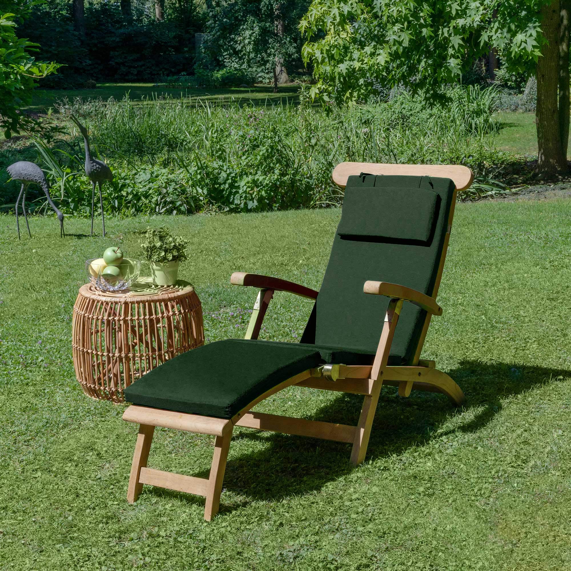 Beautissu Luxus Deckchair Auflage Sonnenliege 175x45x5cm LoftLux DC