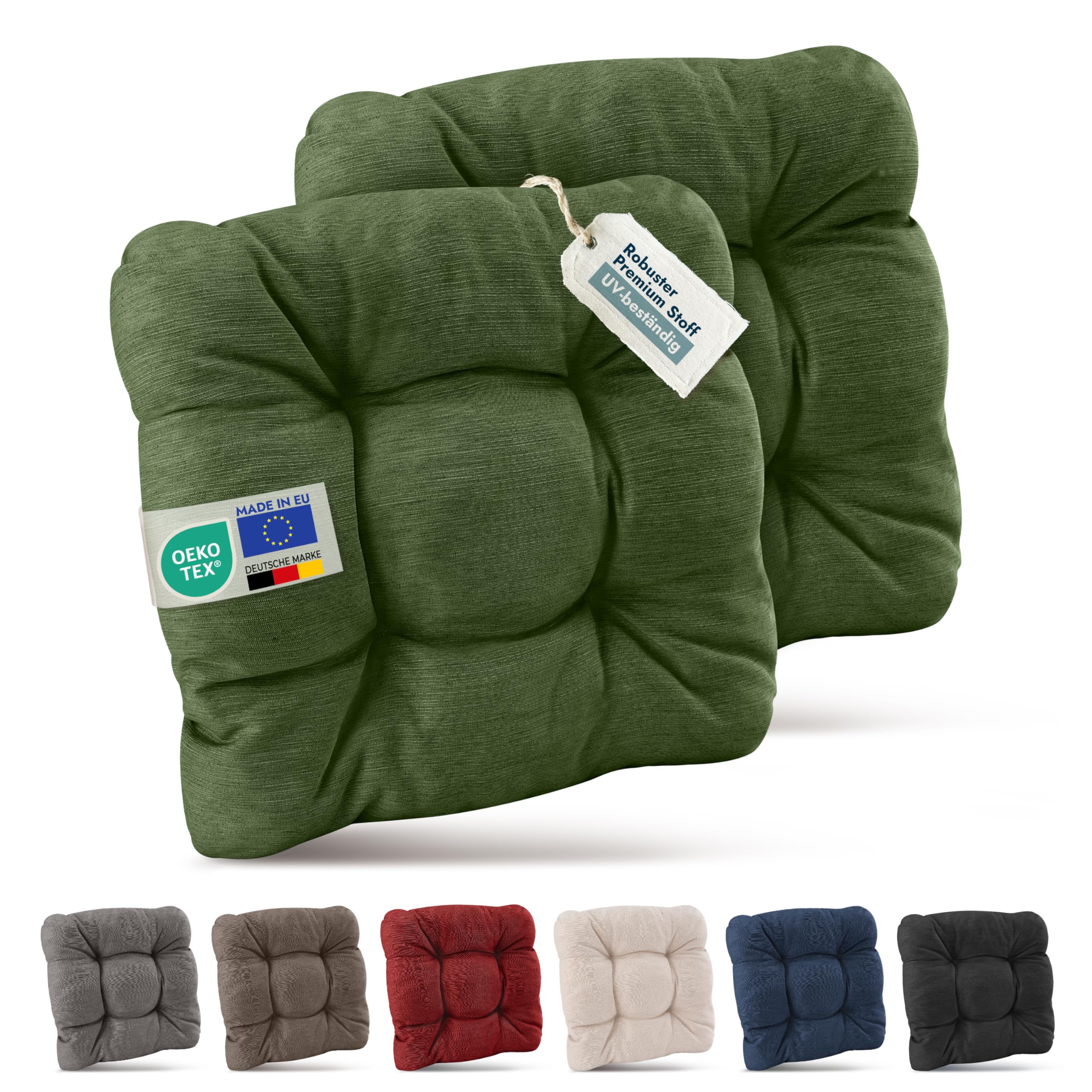 Beautissu 4er Set Premium Stuhlkissen 40x40 cm HighLux SK