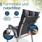Beautissu Premium Niedriglehner Auflage Gartenstuhl 100x50cm Sun-NL