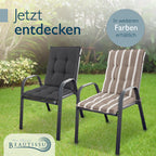 Beautissu Premium Niedriglehner Auflage Gartenstuhl 100x50cm Sun-NL
