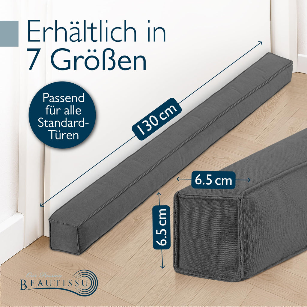 Beautissu Zugluftstopper für Türen & Fenster in div. Farben & Größen – Marin