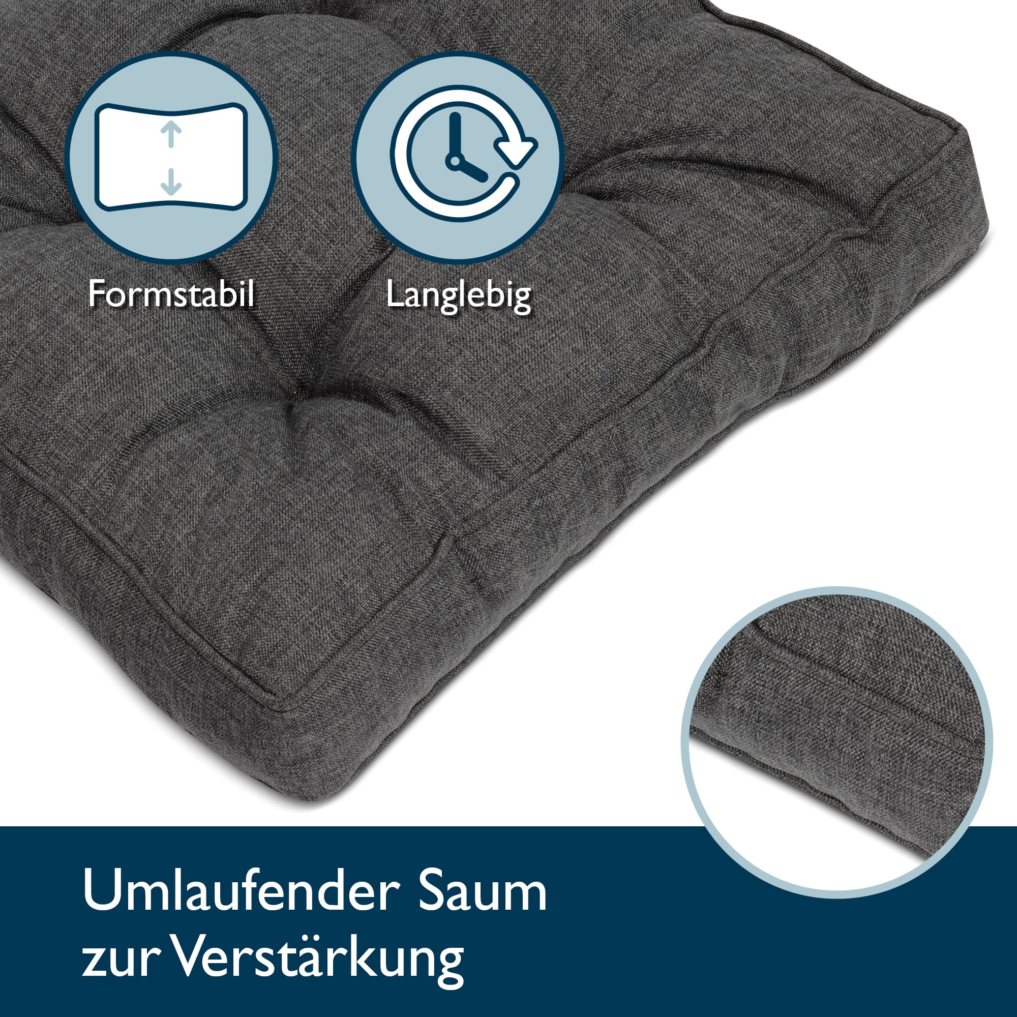 Beautissu Outdoor Loungekissen 60x60cm BeauFlair
