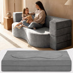 Beautissu Klappsofa 90x200cm – Faltbares Bettsofa in Cord-Optik – Leova