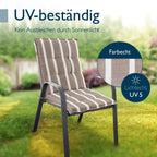 Beautissu Premium Niedriglehner Auflage Gartenstuhl 100x50cm Sun-NL