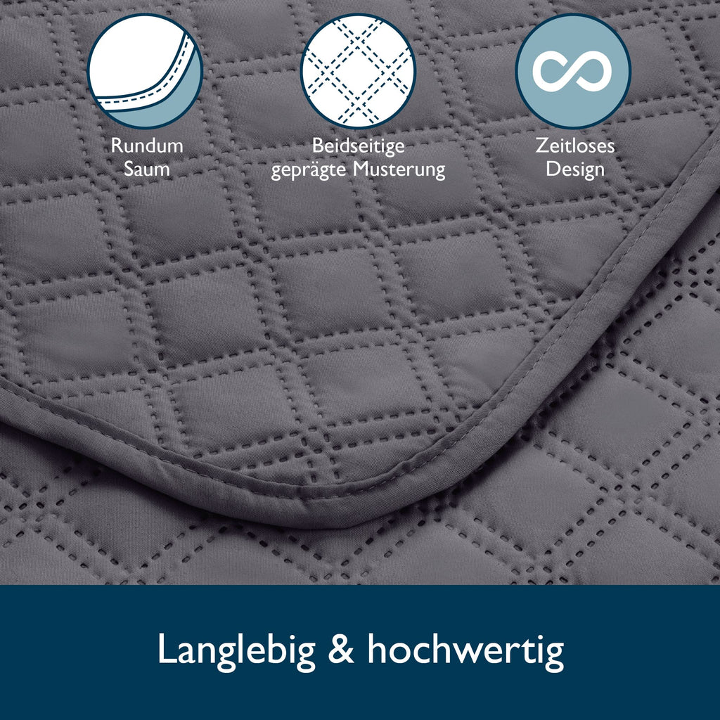 Beautissu Tagesdecke in Steppoptik Olivia