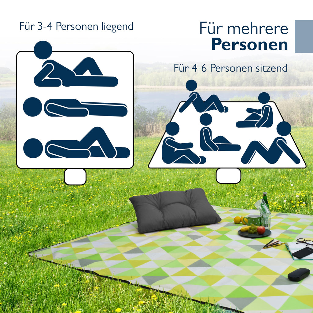 Beautissu XXL Picknickdecke Wasserdicht Isoliert Bella