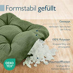 Beautissu 4er Set Premium Stuhlkissen 35x35 cm HighLux SK