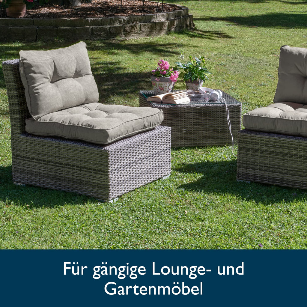 Beautissu Lounge Kissen Outdoor 50x50 cm xLuna