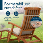 Beautissu Deckchair Auflage – 100% wasserdicht & wetterfest – QD-DC