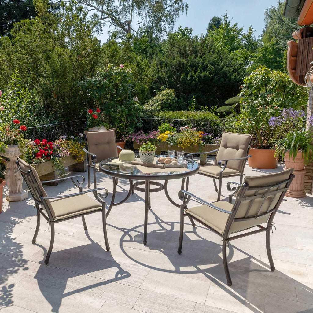 Beautissu Niedriglehner Auflage Gartenstuhl 100x50x6 cm Loft NL
