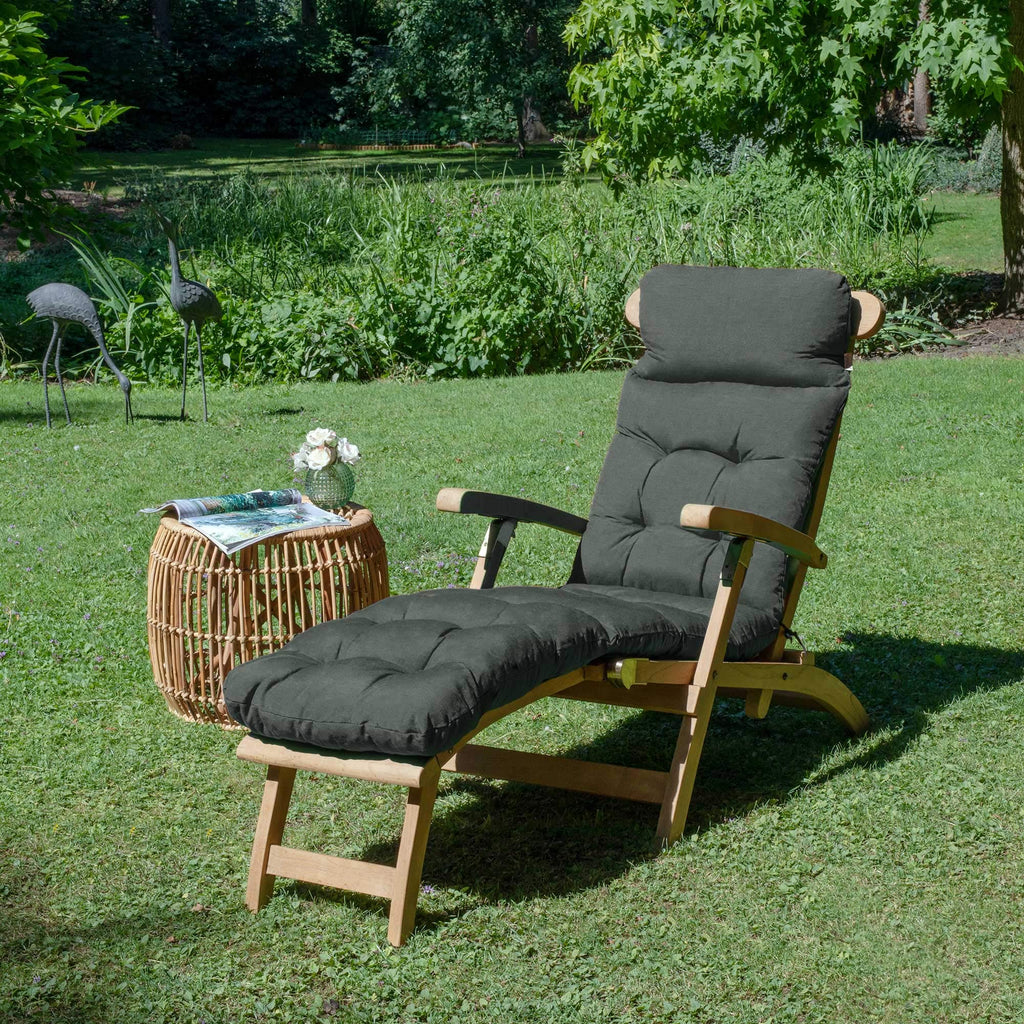 Beautissu Bequeme Liegenauflage Deckchair & Sonnenliegen 200x50cm Flair DC