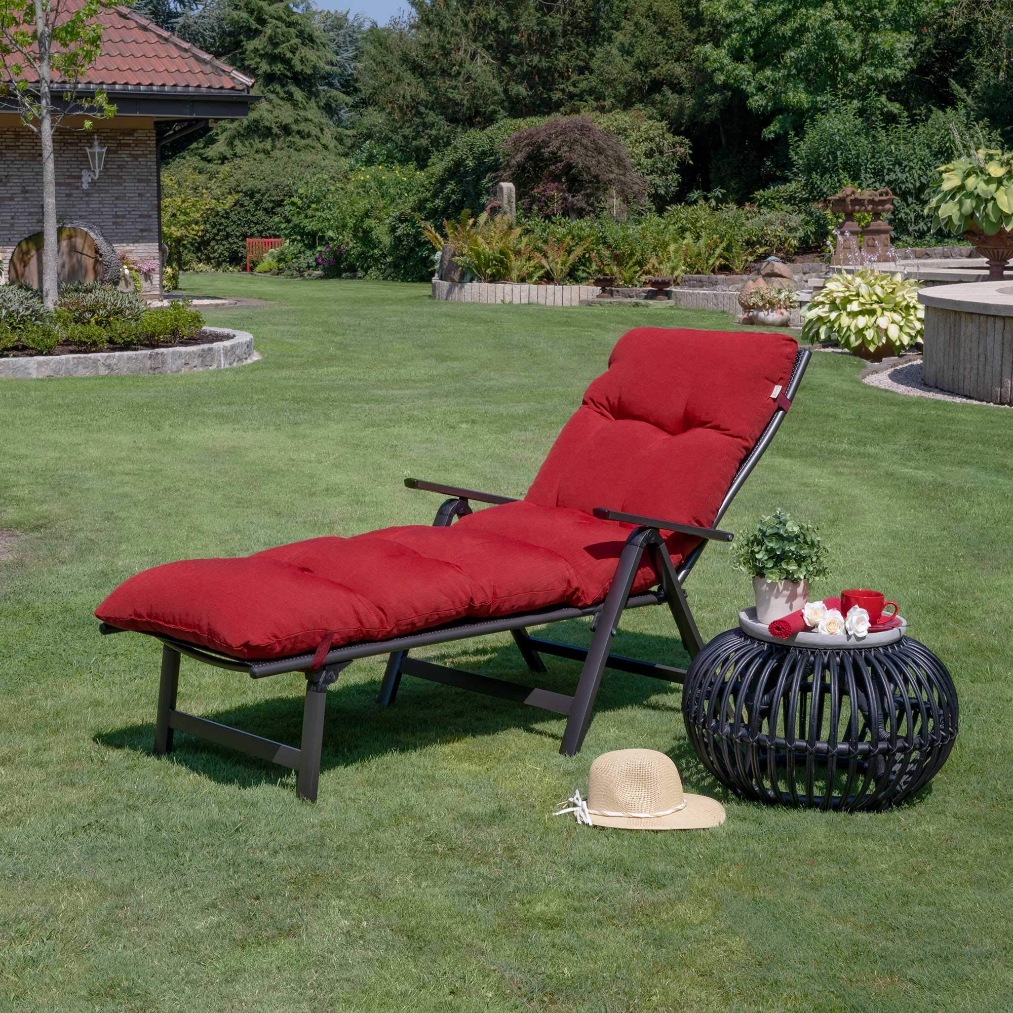 Beautissu Auflage Sonnenliege Deckchair Liegenauflage 190x60 cm Flair RL