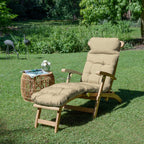 Beautissu Bequeme Liegenauflage Deckchair & Sonnenliegen 200x50cm Flair DC