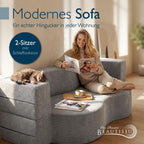 Beautissu Klappsofa 90x200cm – Faltbares Bettsofa in Cord-Optik – Leova