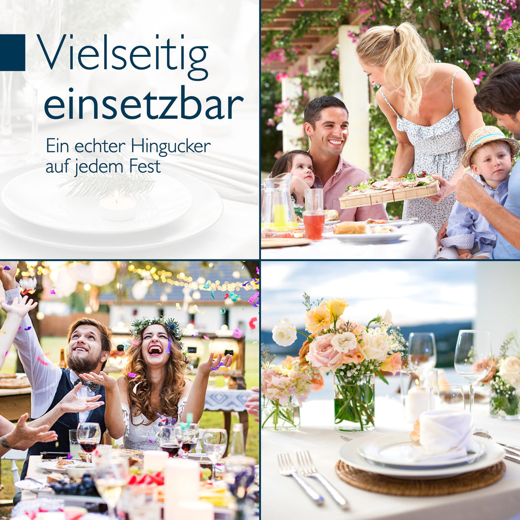 Beautissu Premium Biertischhussen Set – in div. Farben & Größen – Premium M