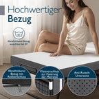 Beautissu Gästebett Klappbar 90x200cm - 13cm Dicke Matratze - Traumkraft