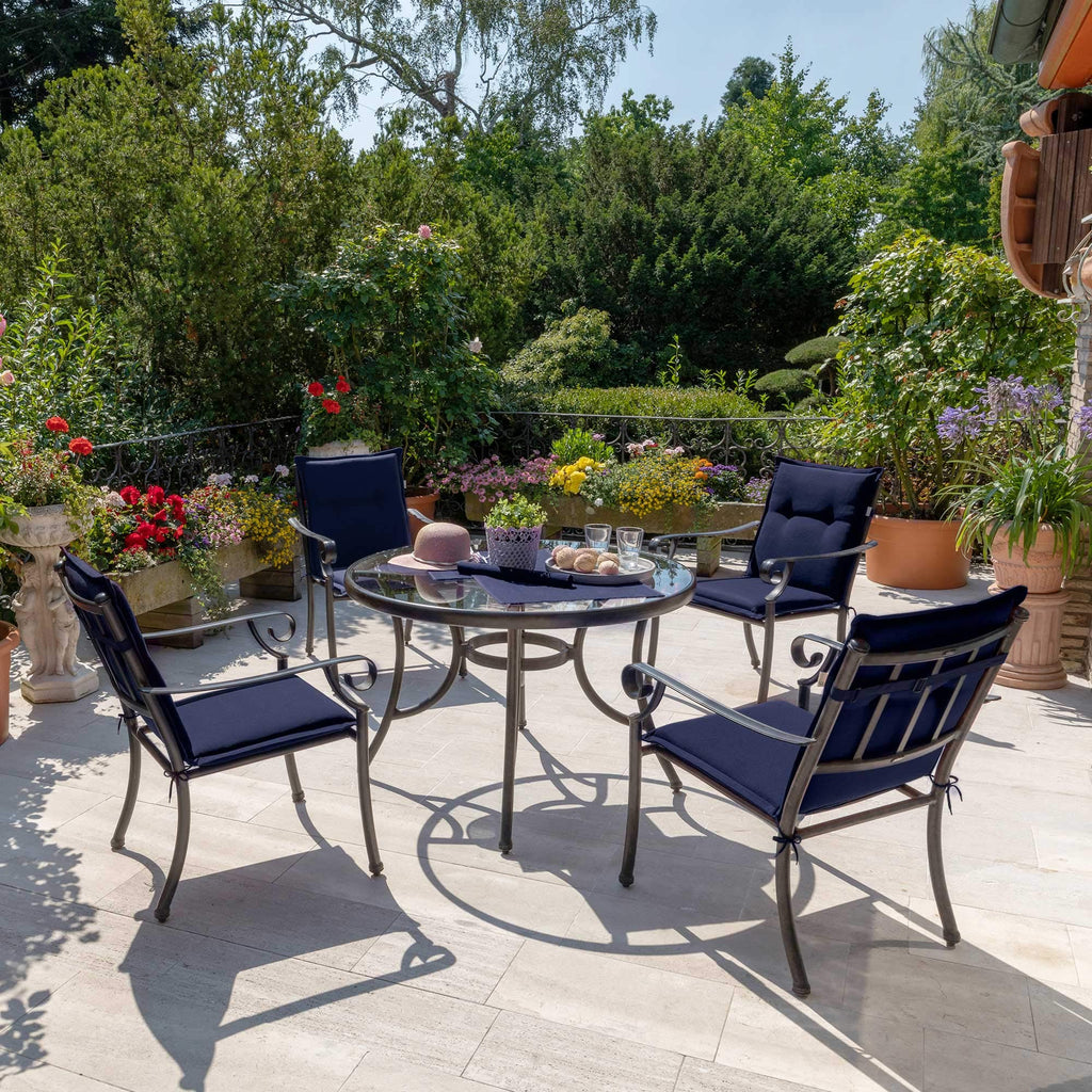 Beautissu Niedriglehner Auflage Gartenstuhl 100x50x6 cm Loft NL