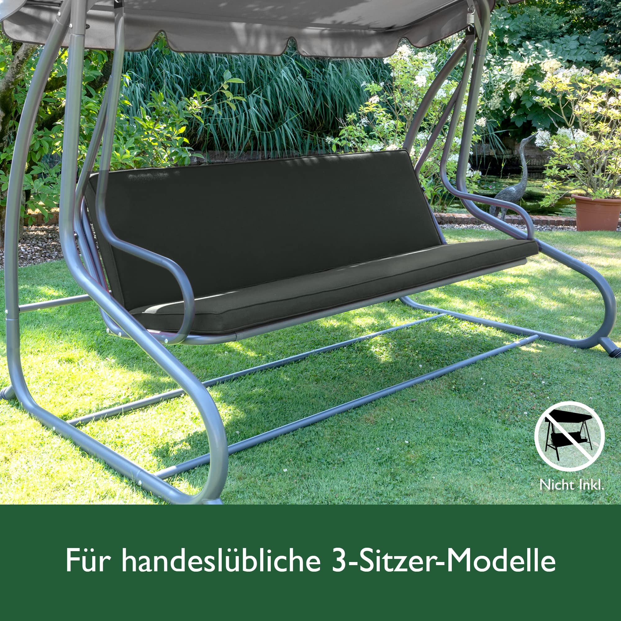Beautissu Hollywoodschaukel 3 Sitzer Polsterauflagen 2er Set Loft HS