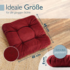 Beautissu 4er Set Premium Stuhlkissen 40x40 cm HighLux SK