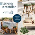 Beautissu 4er Set Premium Stuhlkissen 40x40 cm HighLux SK
