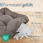 Beautissu 4er Set Premium Stuhlkissen 35x35 cm HighLux SK