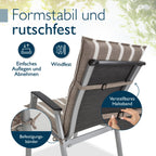 Beautissu Premium Niedriglehner Auflage Gartenstuhl 100x50cm Sun-NL