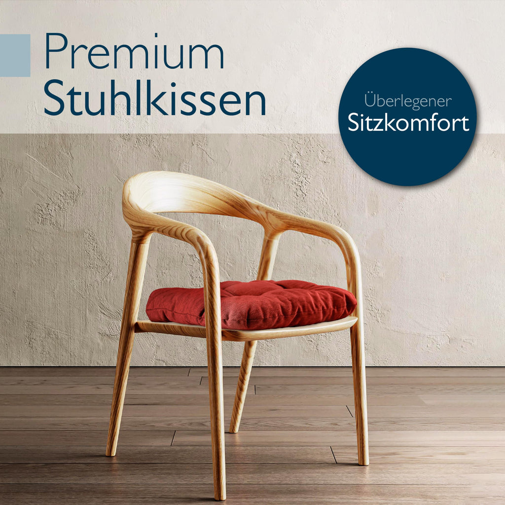Beautissu 4er Set Premium Stuhlkissen 40x40 cm HighLux SK