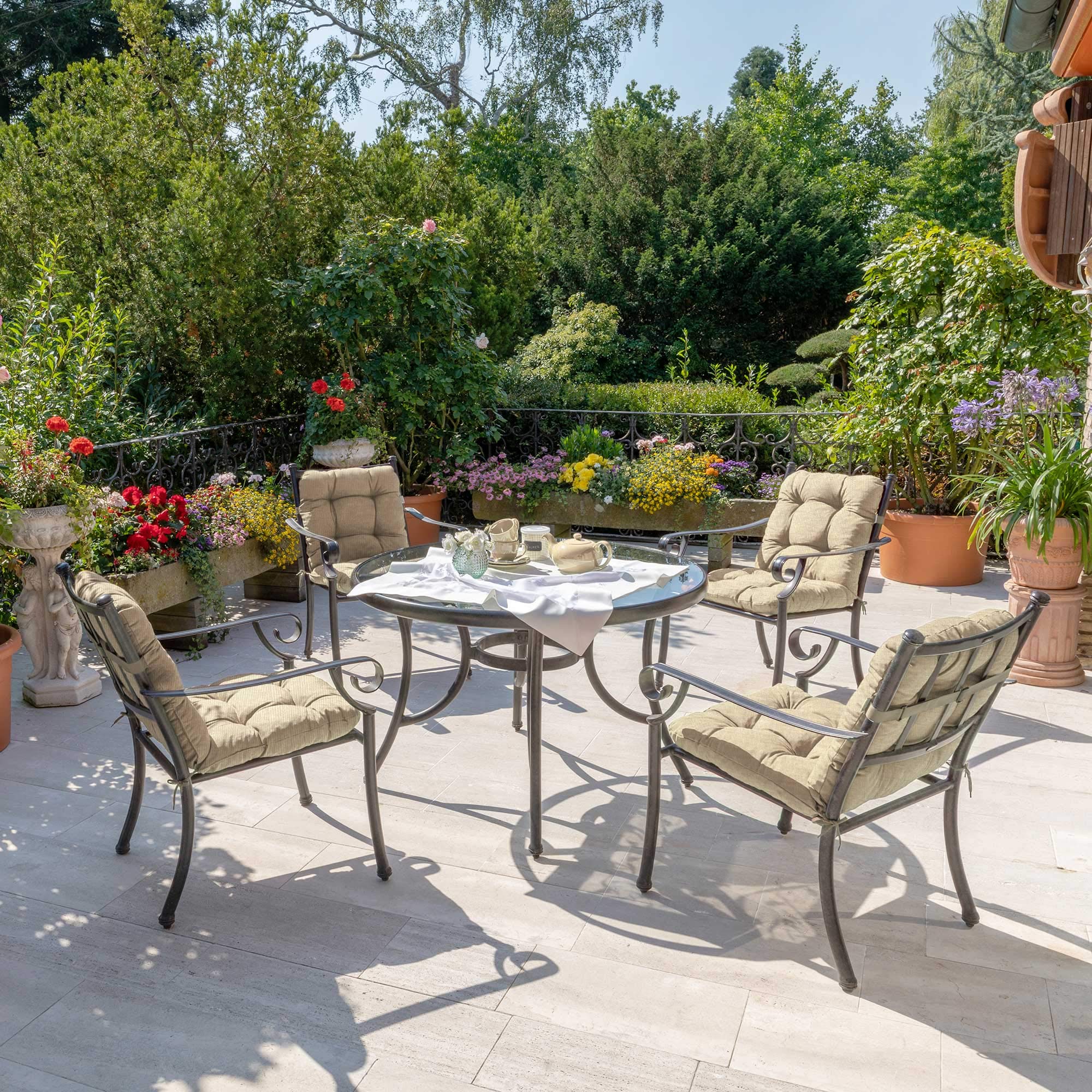 Beautissu Niedriglehner Auflagen Set Flair NL 100x50x8cm