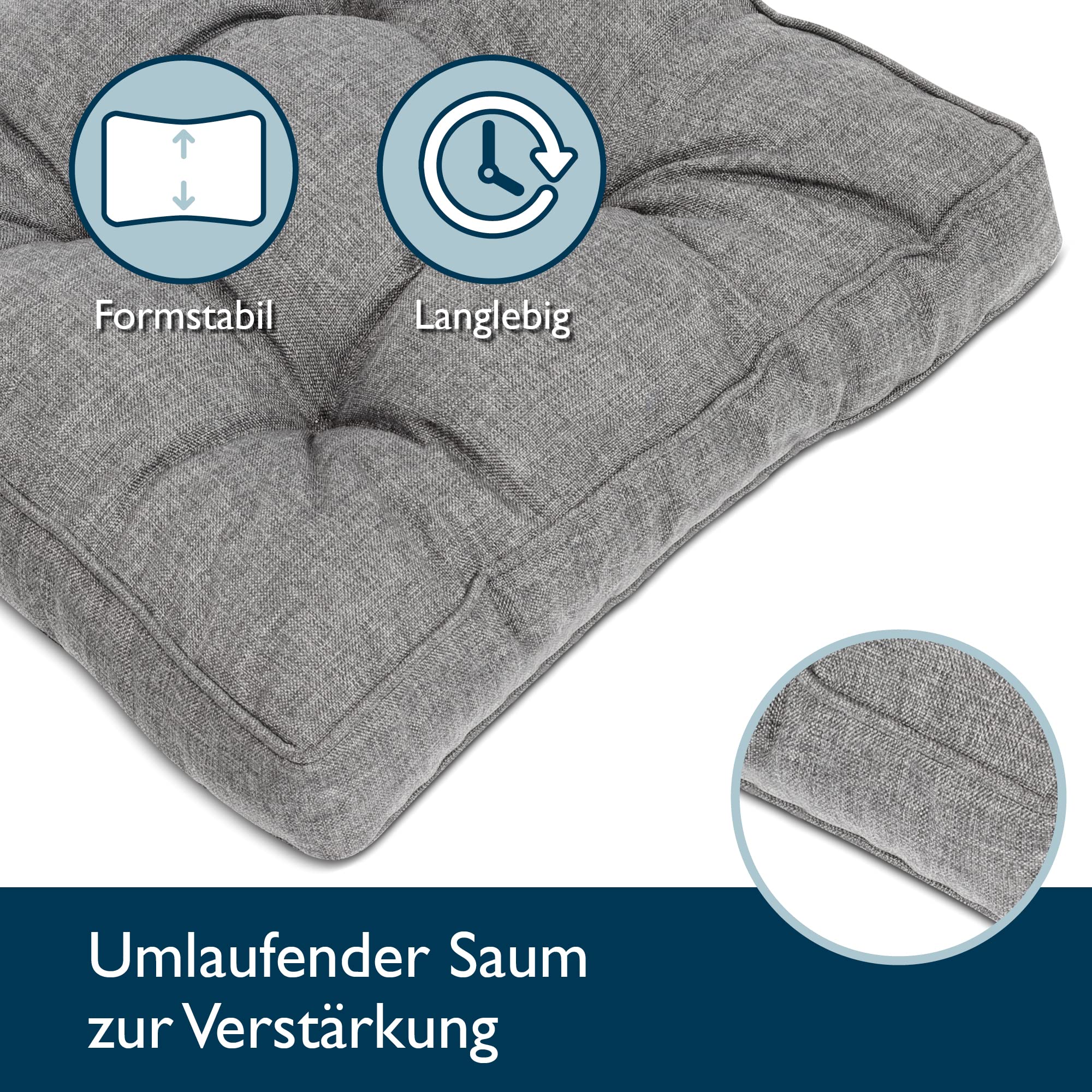 Beautissu Outdoor Loungekissen 60x60cm BeauFlair