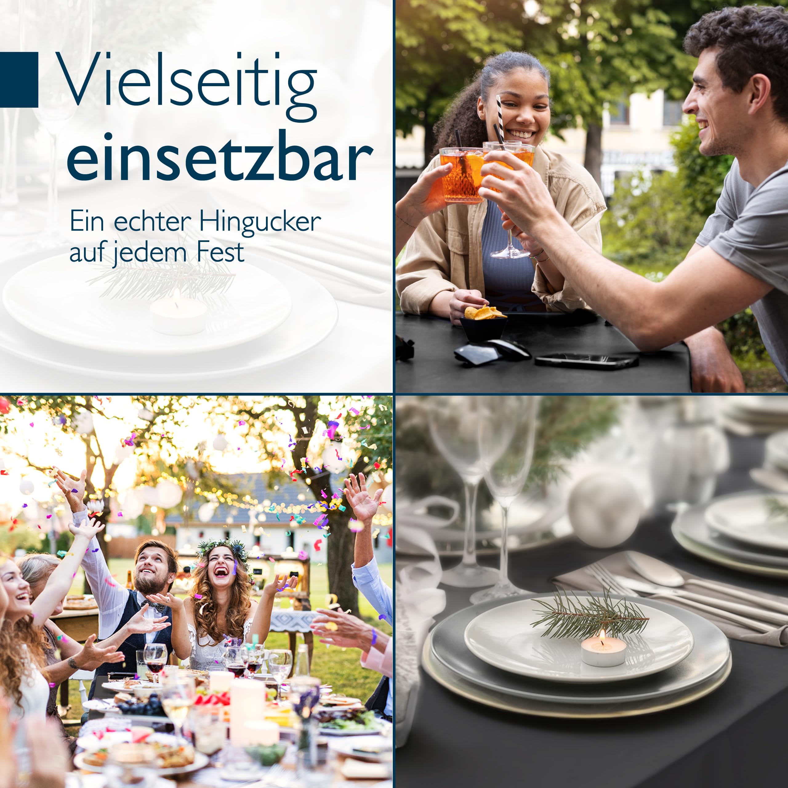 Beautissu 3tlg Biertischhussen Set