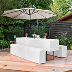 Beautissu Bierbank Hussen & Biertisch Husse Set 3 tlg Basic M