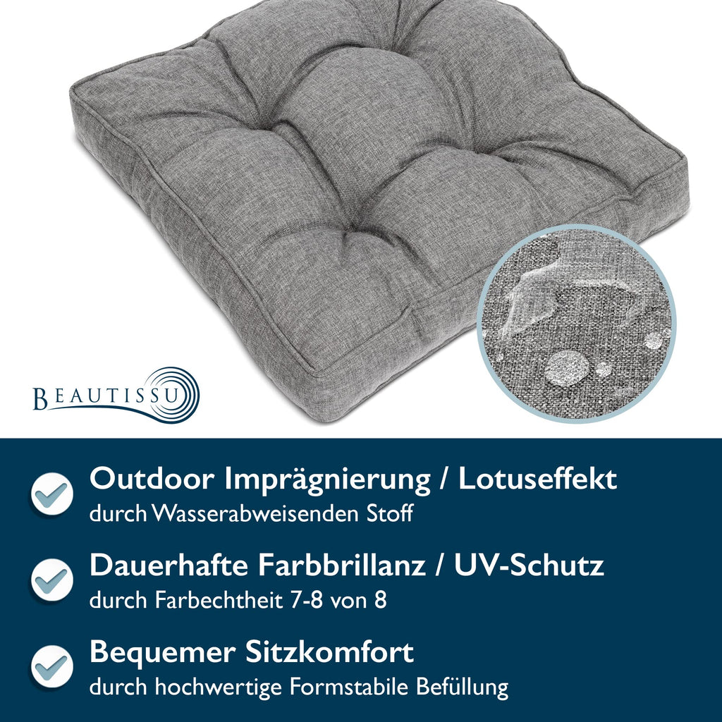 Beautissu Outdoor Loungekissen 60x60cm BeauFlair