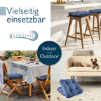 Beautissu 4er Set Premium Stuhlkissen 35x35 cm HighLux SK