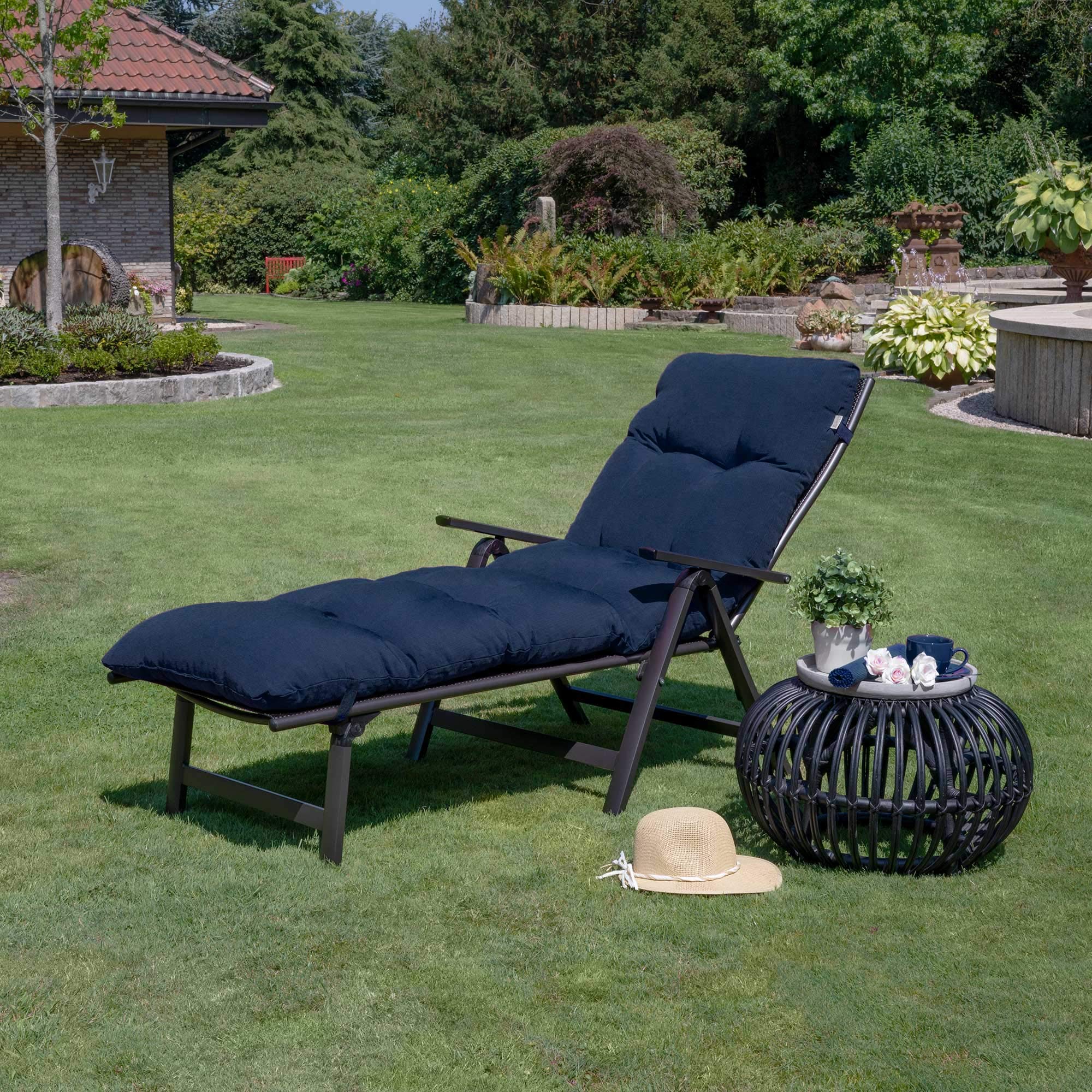 Beautissu Auflage Sonnenliege Deckchair Liegenauflage 190x60 cm Flair RL