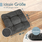 Beautissu 4er Set Premium Stuhlkissen 40x40 cm HighLux SK
