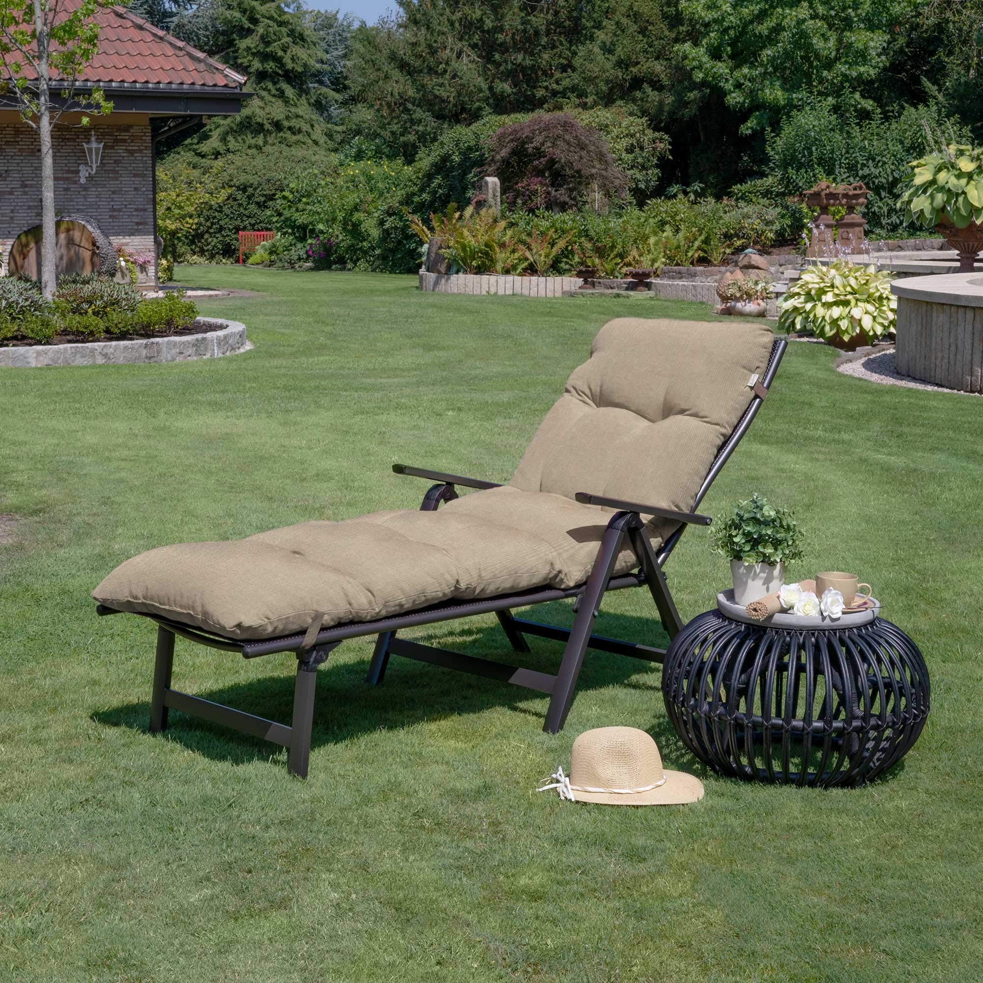 Beautissu Auflage Sonnenliege Deckchair Liegenauflage 190x60 cm Flair RL